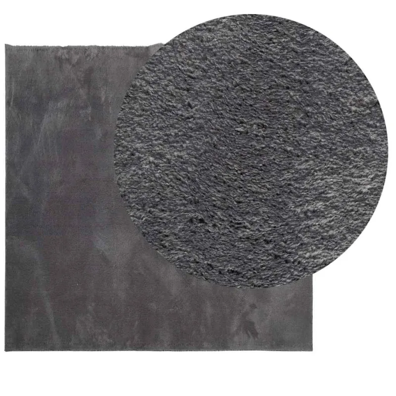 Kilimas HUARTE, antracito, 240x240 cm, trumpi šereliai