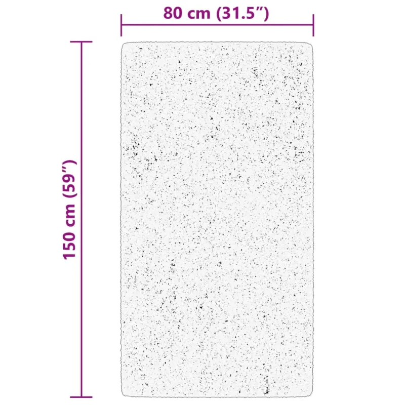 Kilimas HUARTE, kreminis, 80x150cm, trumpi šereliai