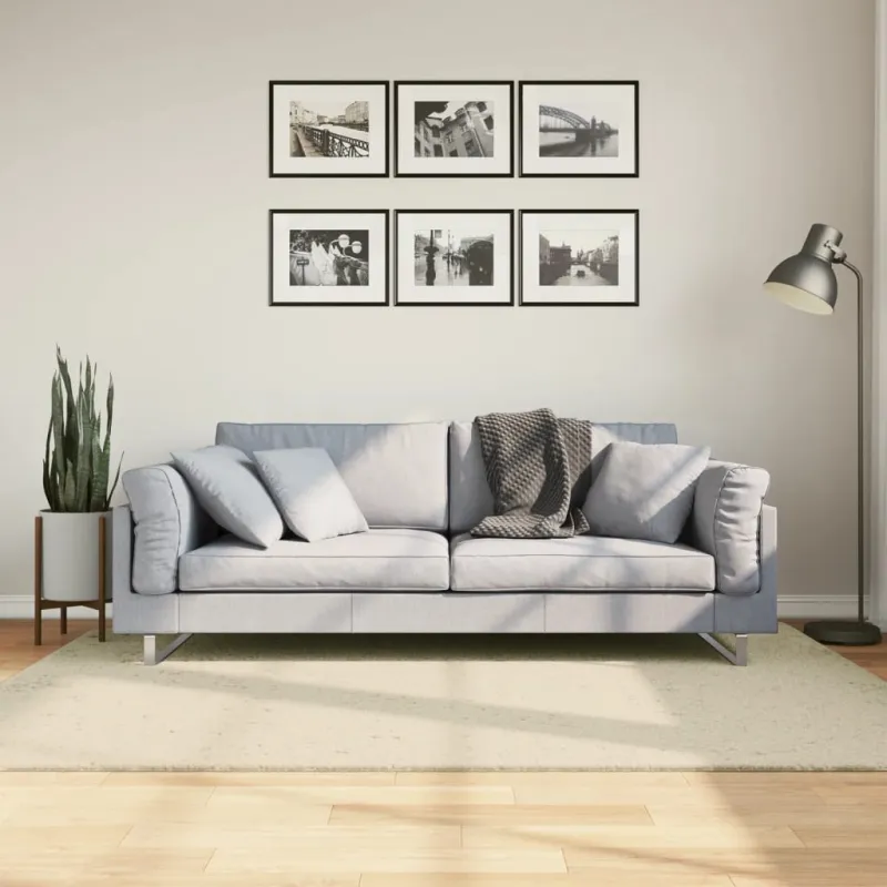 Kilimas HUARTE, kreminės spalvos, 140x200 cm, trumpi šereliai