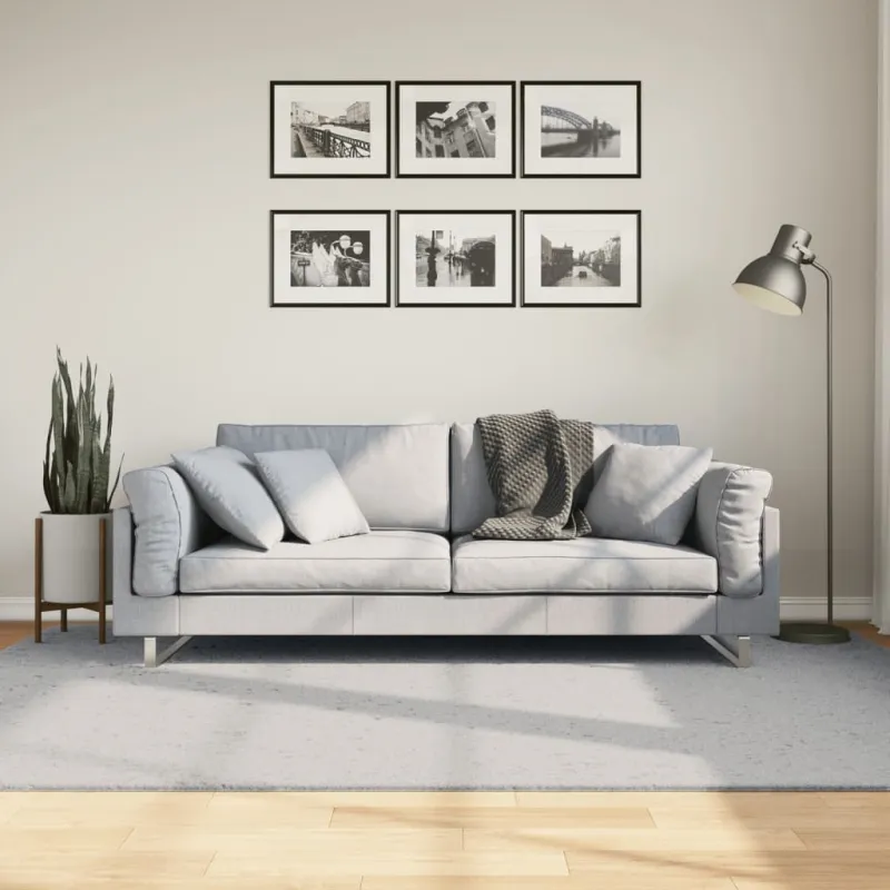 Kilimas HUARTE, pilkas, 160x230cm, trumpi šereliai
