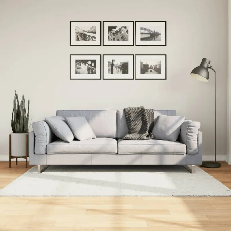 Kilimas OVIEDO, kreminės spalvos, 120x120cm, trumpi šereliai