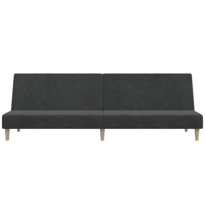 Dvivietė sofa-lova, tamsiai pilkos spalvos, audinys