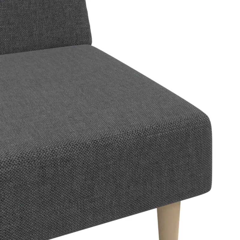 Dvivietė sofa-lova, tamsiai pilkos spalvos, audinys
