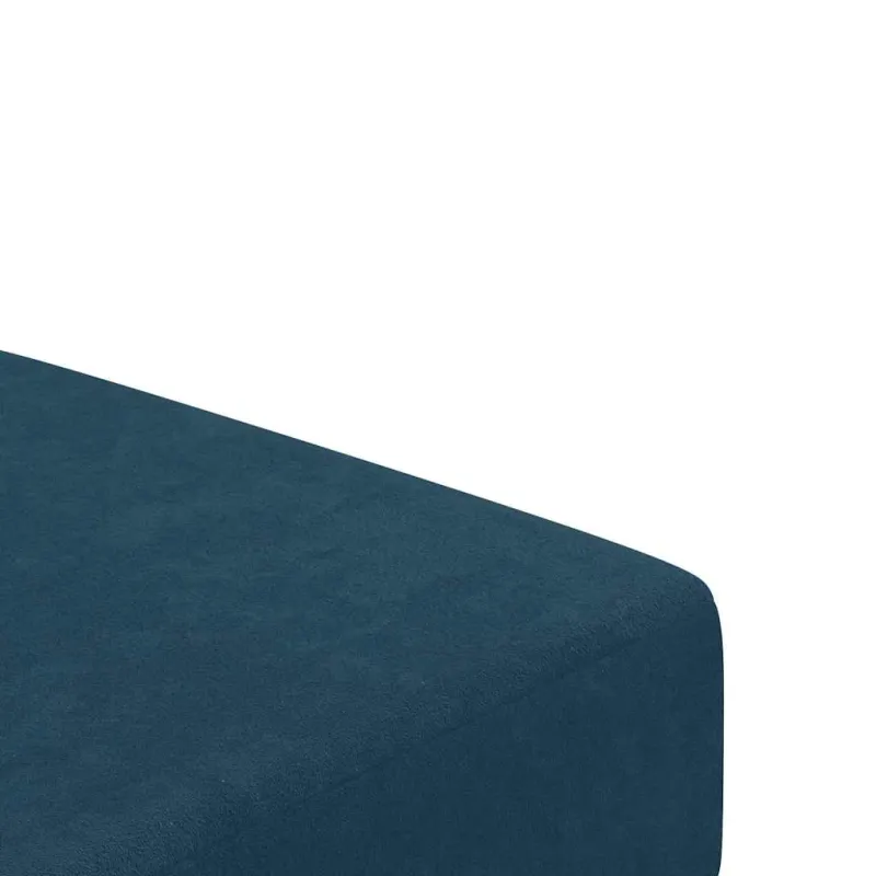 Dvivietė sofa-lova, mėlynos spalvos, aksomas
