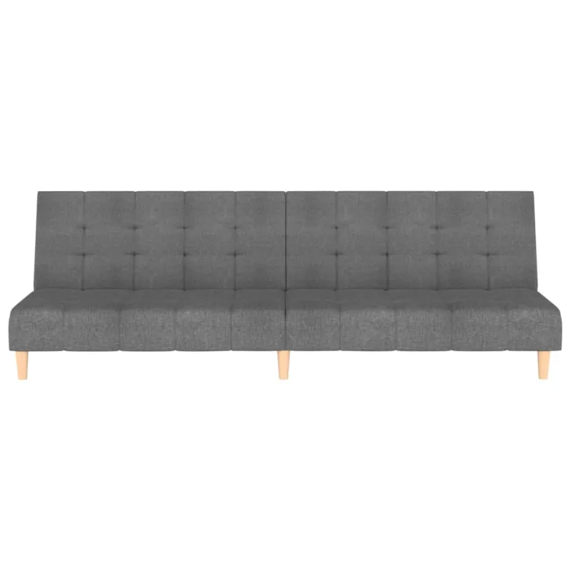 Dvivietė sofa-lova, šviesiai pilkos spalvos, audinys