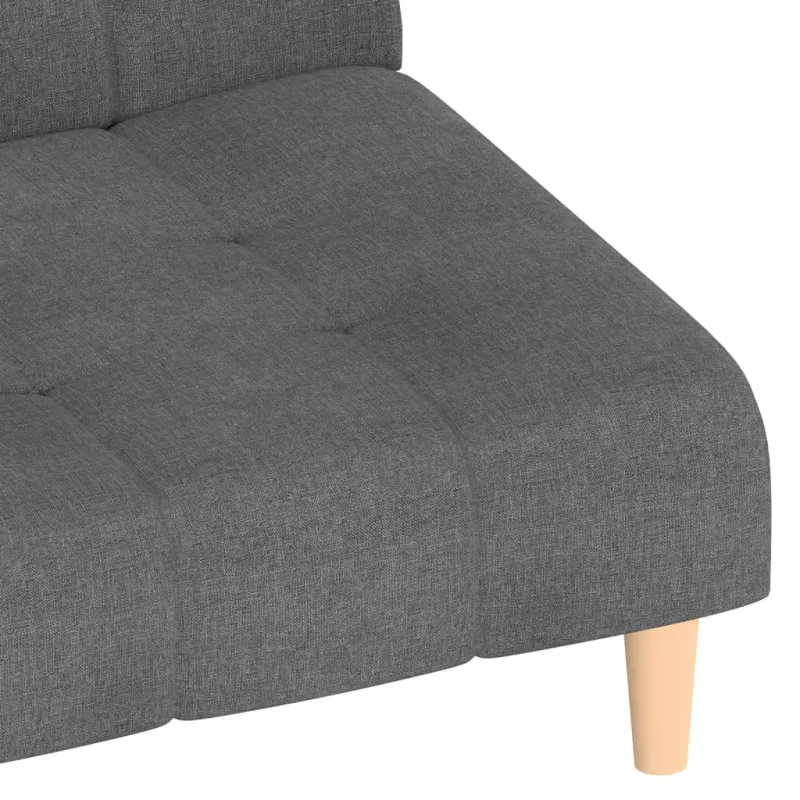 Dvivietė sofa-lova, šviesiai pilkos spalvos, audinys