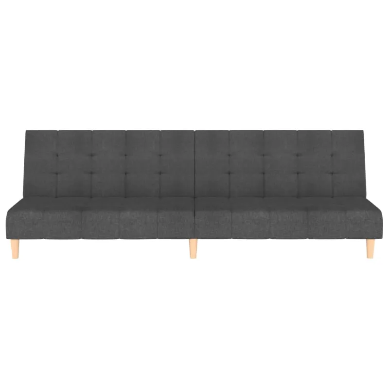 Dvivietė sofa-lova, tamsiai pilkos spalvos, audinys