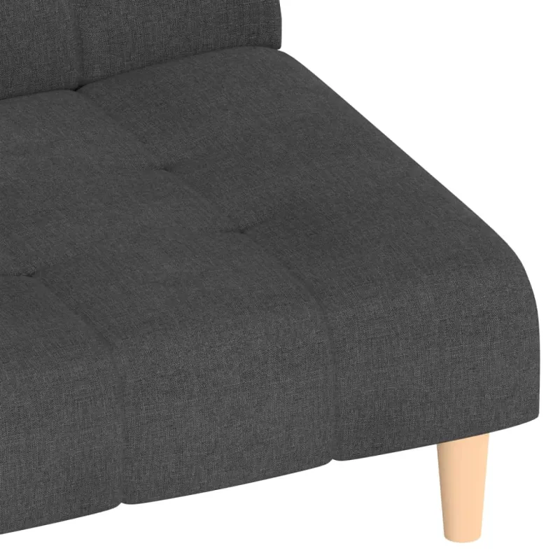 Dvivietė sofa-lova, tamsiai pilkos spalvos, audinys
