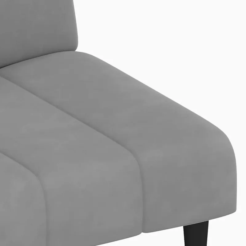 Dvivietė sofa-lova, šviesiai pilkos spalvos, aksomas