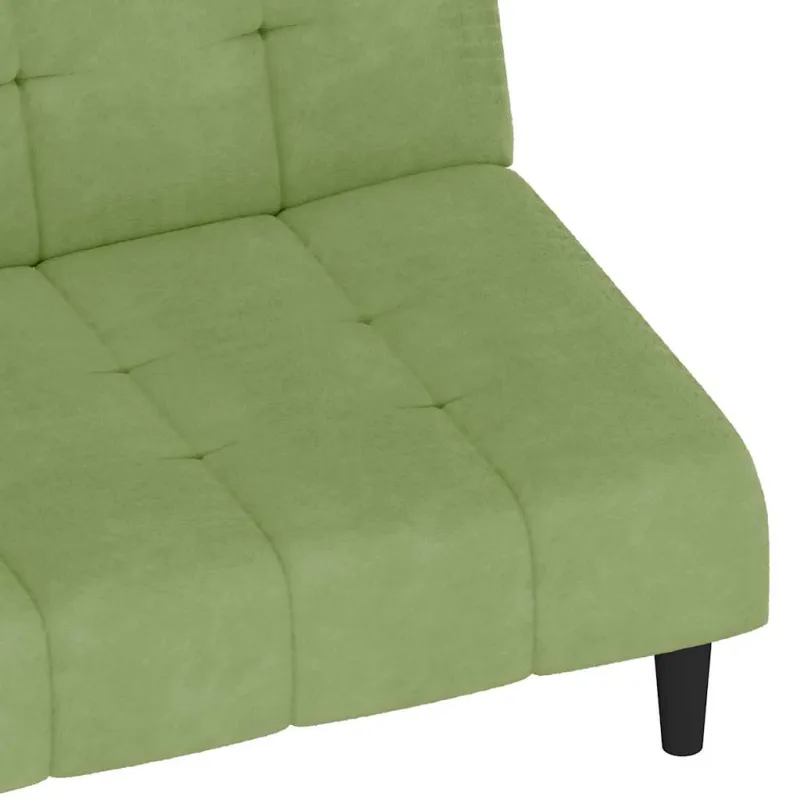 Dvivietė sofa-lova, šviesiai žalios spalvos, aksomas