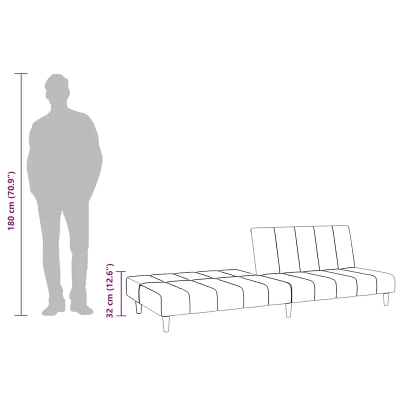 Dvivietė sofa-lova, geltonos spalvos, aksomas