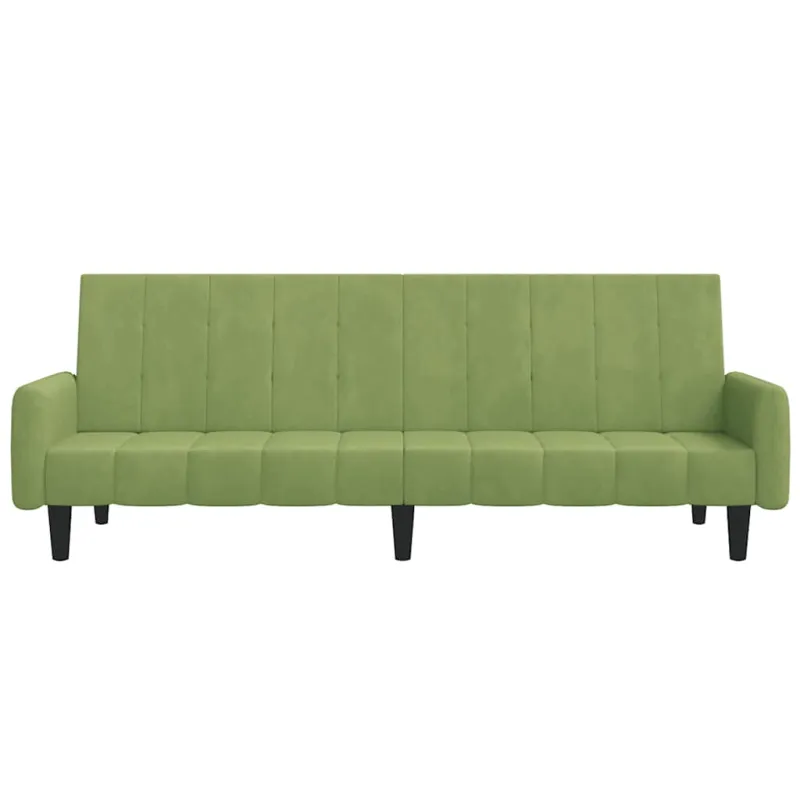 Dvivietė sofa-lova, šviesiai žalios spalvos, aksomas
