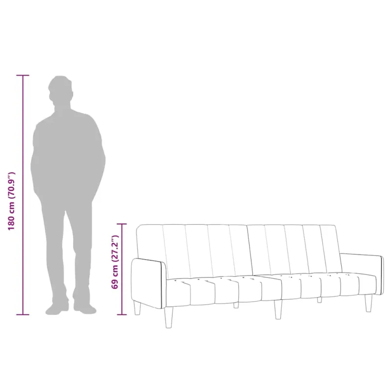 Dvivietė sofa-lova, raudonojo vyno spalvos, aksomas