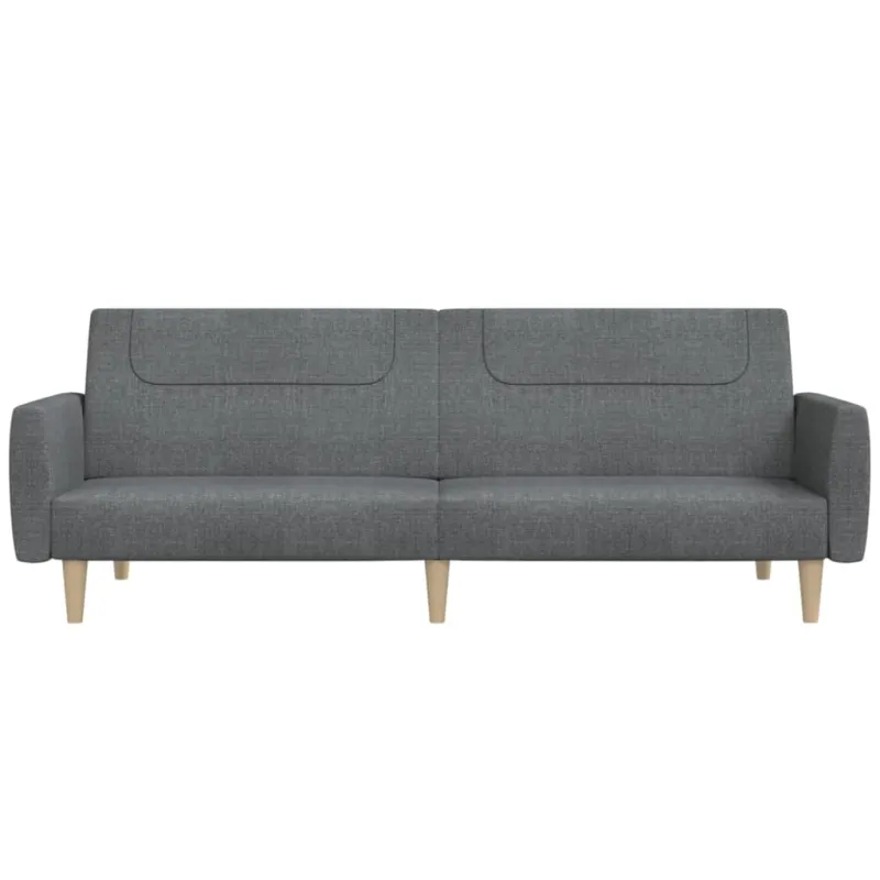 Dvivietė sofa-lova, šviesiai pilkos spalvos, audinys