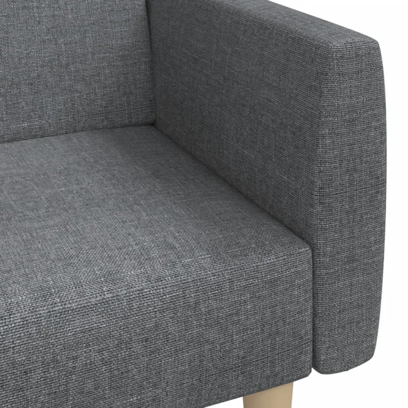Dvivietė sofa-lova, šviesiai pilkos spalvos, audinys