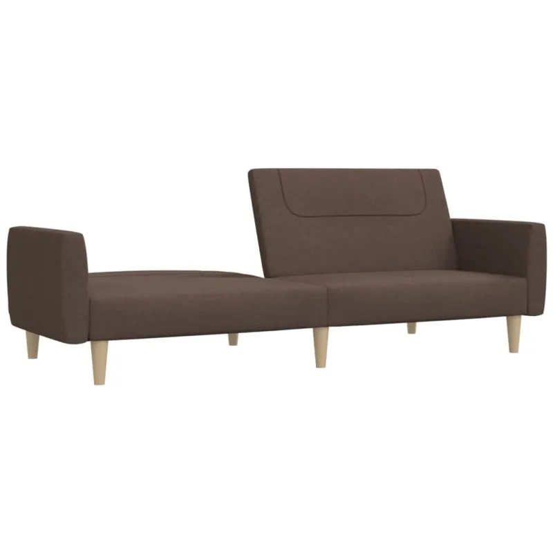 Dvivietė sofa-lova, taupe spalvos, audinys