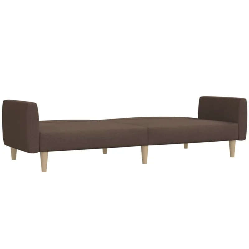 Dvivietė sofa-lova, taupe spalvos, audinys