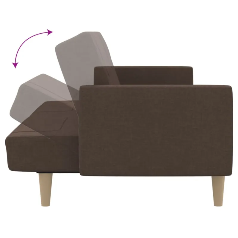 Dvivietė sofa-lova, taupe spalvos, audinys