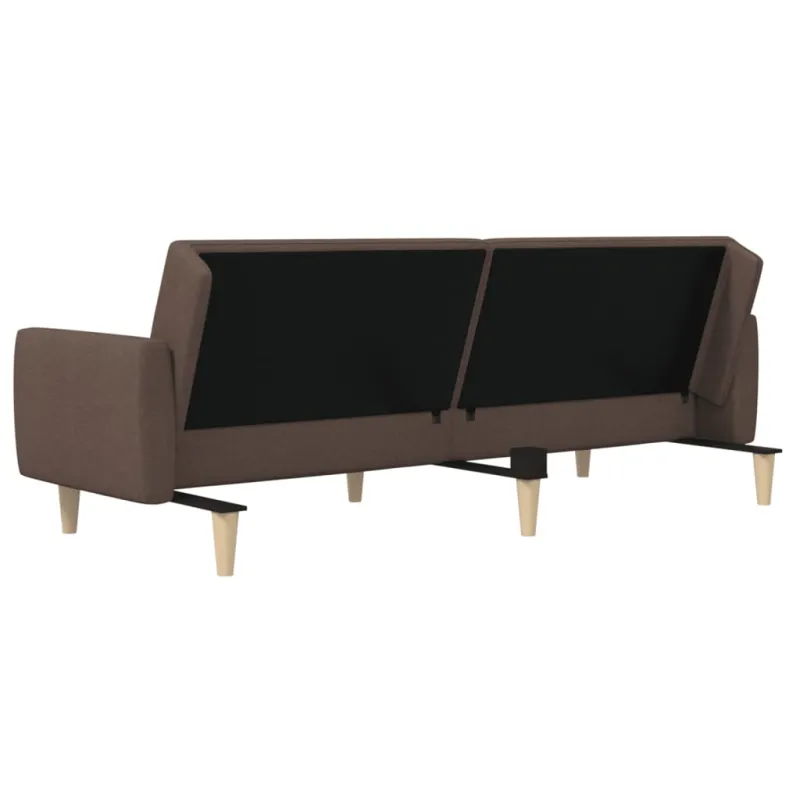 Dvivietė sofa-lova, taupe spalvos, audinys