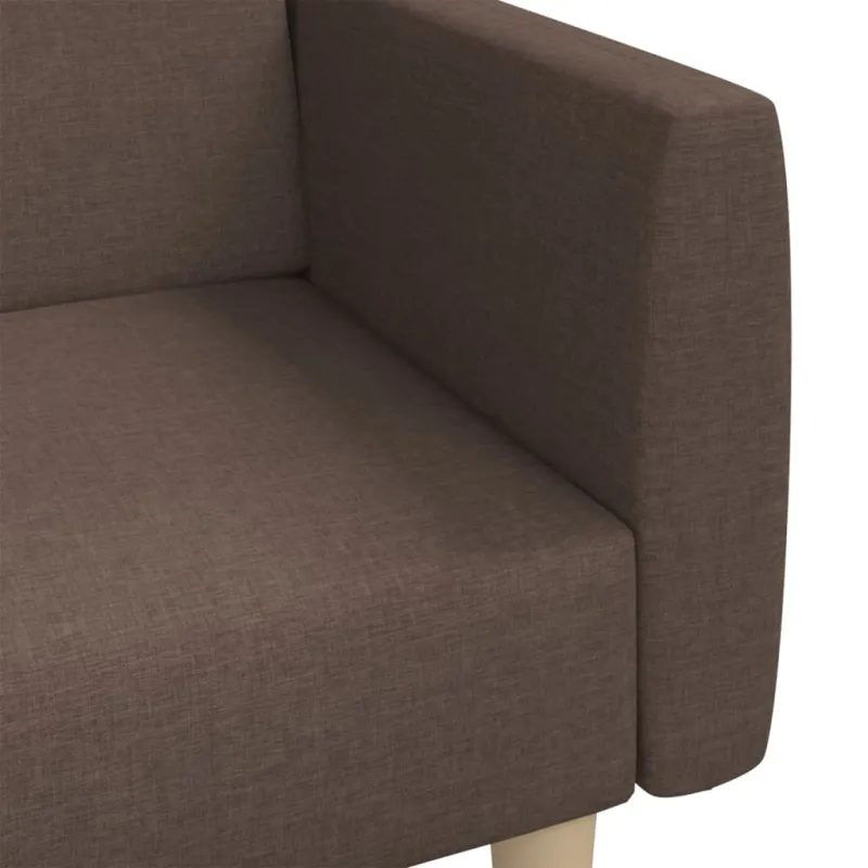 Dvivietė sofa-lova, taupe spalvos, audinys