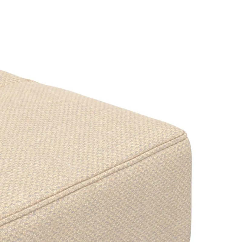 Dvivietė sofa-lova su dvejomis pagalvėmis, kreminė, audinys