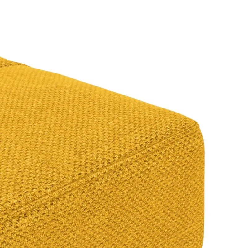 Dvivietė sofa-lova su dvejomis pagalvėmis, geltona, audinys