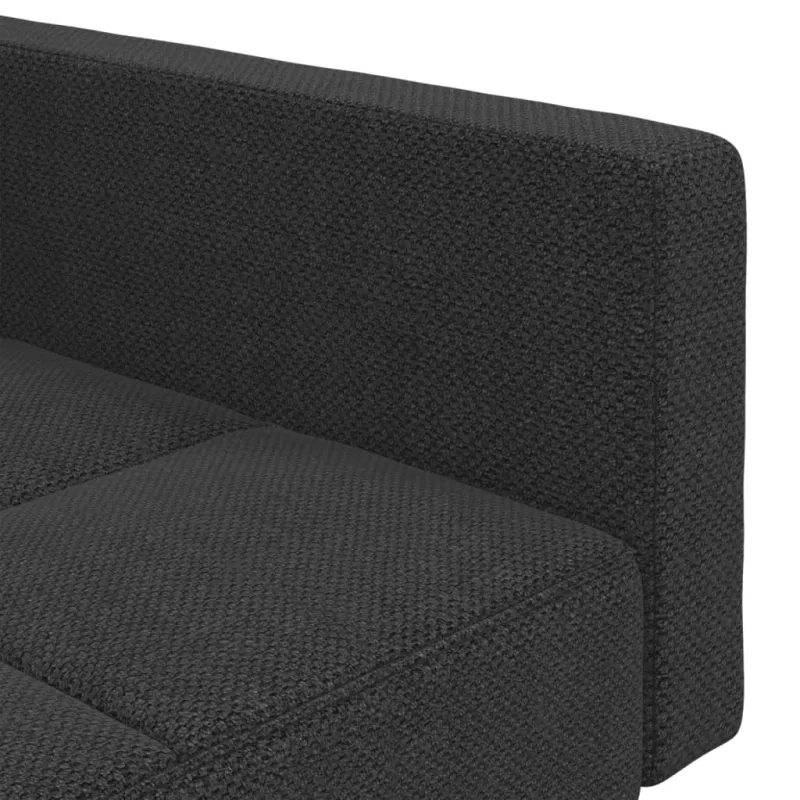 Dvivietė sofa-lova su dvejomis pagalvėmis, pilka, audinys