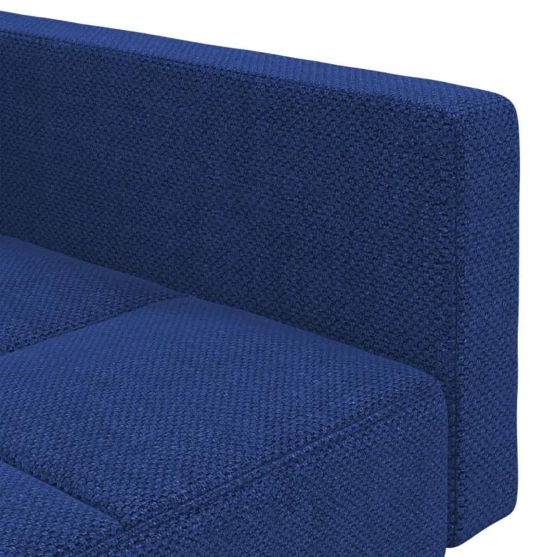 Dvivietė sofa-lova su dvejomis pagalvėmis, mėlyna, audinys