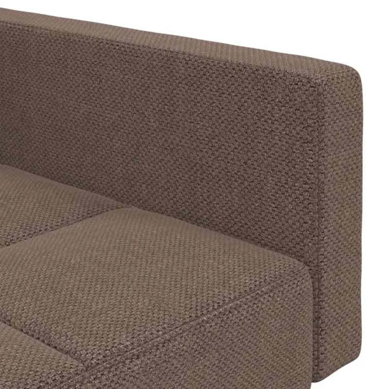 Dvivietė sofa-lova su dvejomis pagalvėmis, taupe, audinys