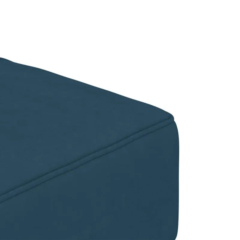 Dvivietė sofa-lova su dvejomis pagalvėmis, mėlyna, aksomas