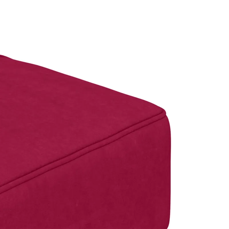 Dvivietė sofa-lova su dvejomis pagalvėmis, vyno, aksomas