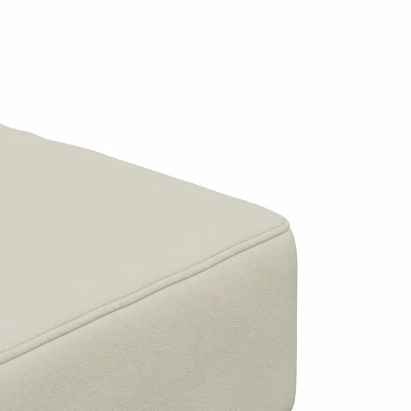 Dvivietė sofa-lova su dvejomis pagalvėmis, kreminė, aksomas