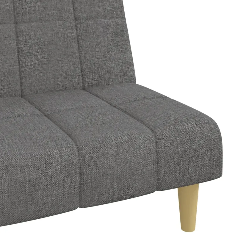 Dvivietė sofa-lova, šviesiai pilkos spalvos, audinys