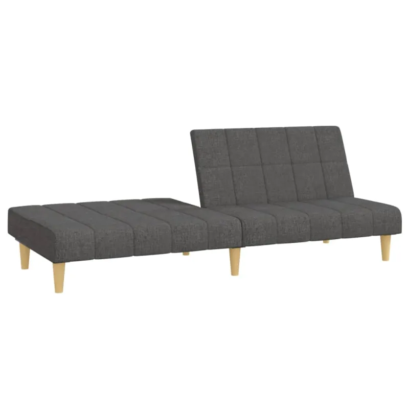 Dvivietė sofa-lova, tamsiai pilkos spalvos, audinys