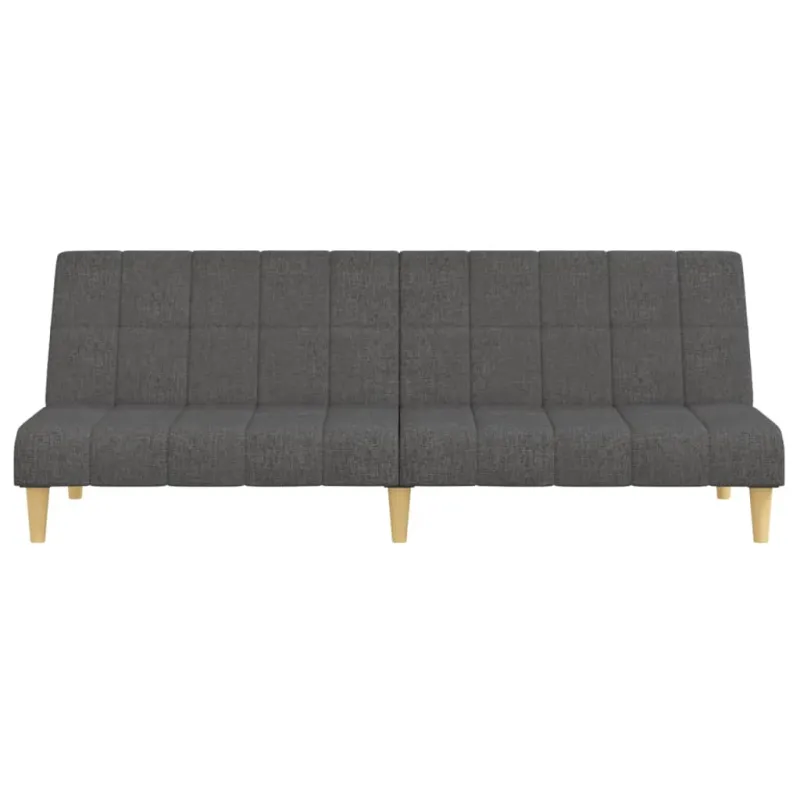 Dvivietė sofa-lova, tamsiai pilkos spalvos, audinys