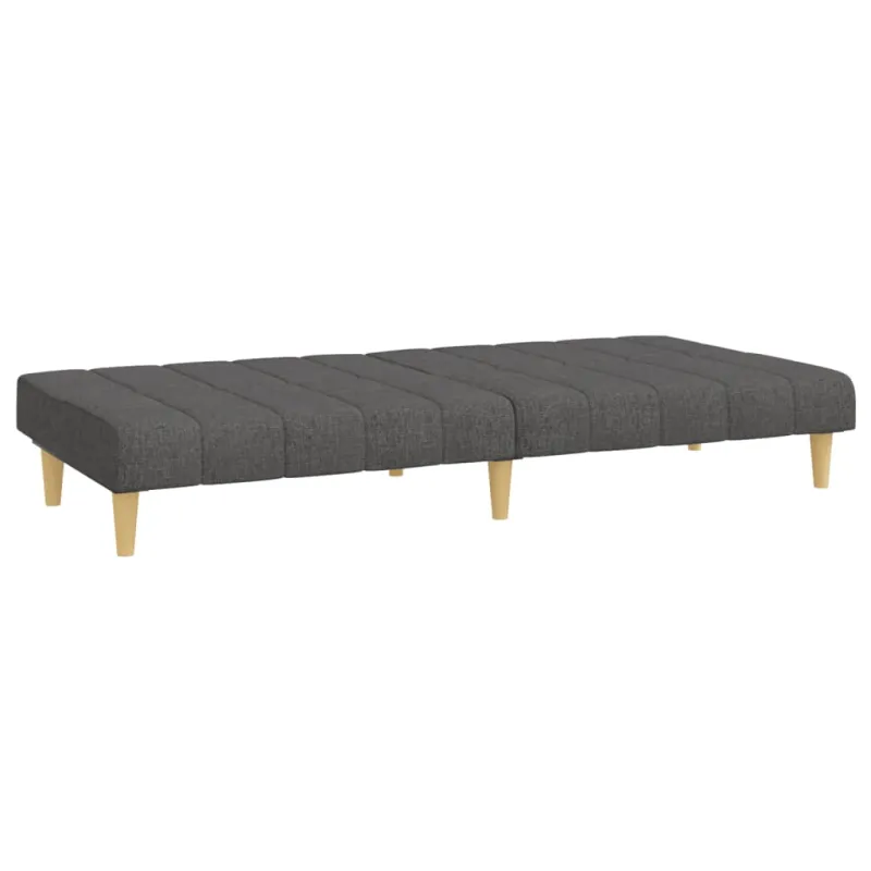 Dvivietė sofa-lova, tamsiai pilkos spalvos, audinys