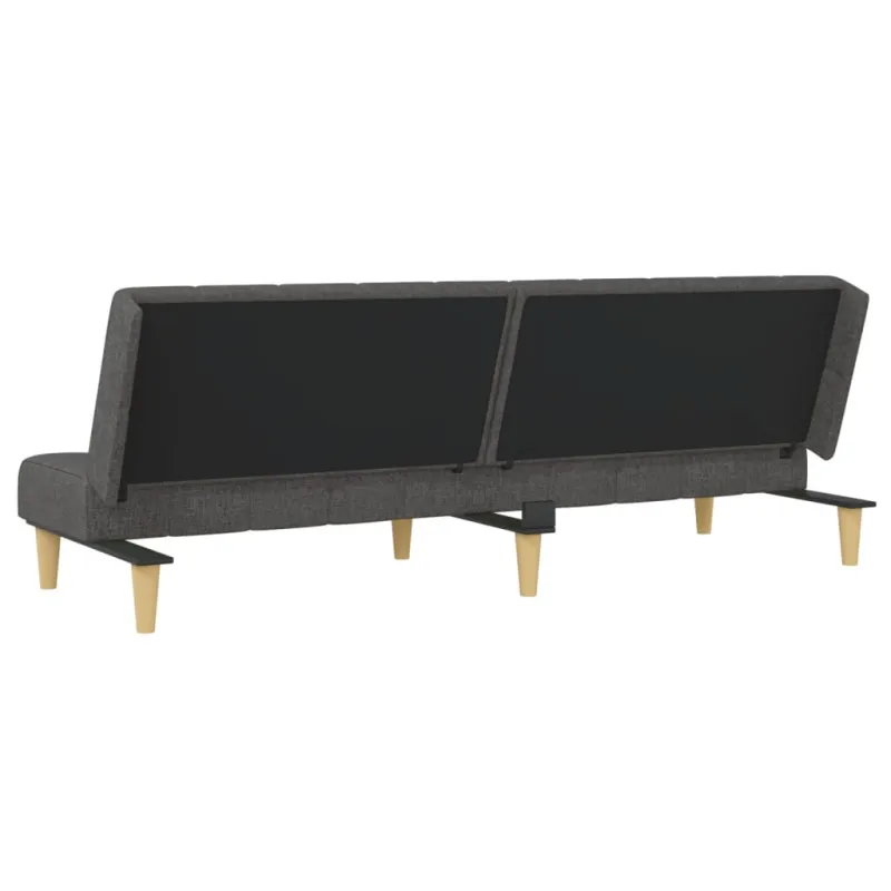 Dvivietė sofa-lova, tamsiai pilkos spalvos, audinys