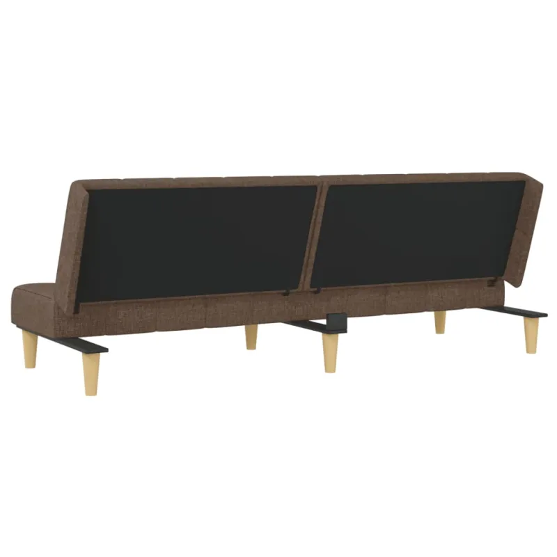 Dvivietė sofa-lova, taupe spalvos, audinys