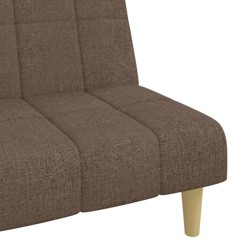 Dvivietė sofa-lova, taupe spalvos, audinys