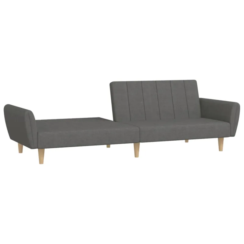 Dvivietė sofa-lova, šviesiai pilkos spalvos, audinys
