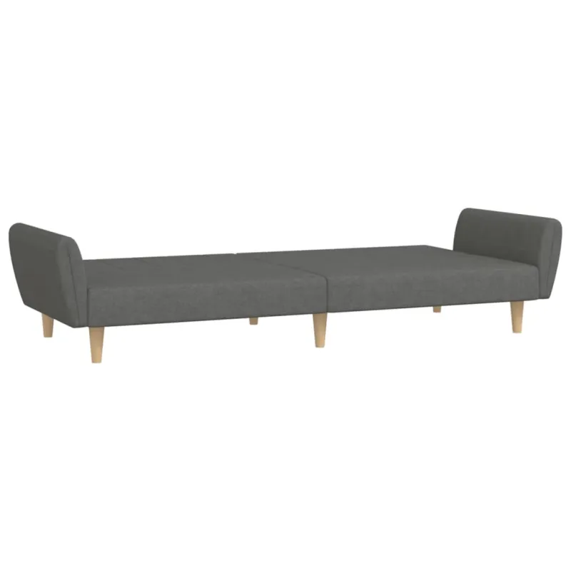 Dvivietė sofa-lova, šviesiai pilkos spalvos, audinys