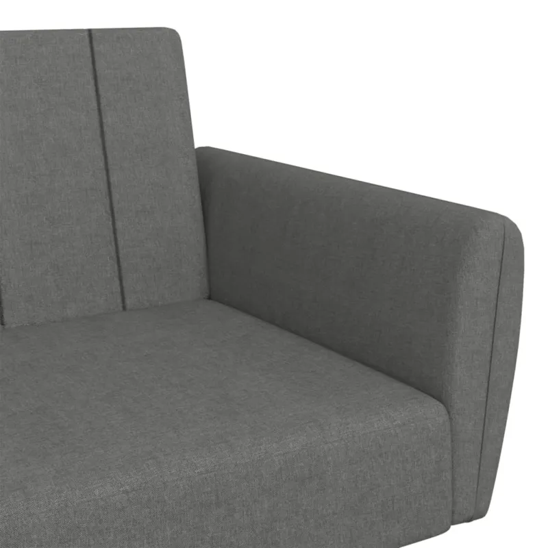 Dvivietė sofa-lova, šviesiai pilkos spalvos, audinys
