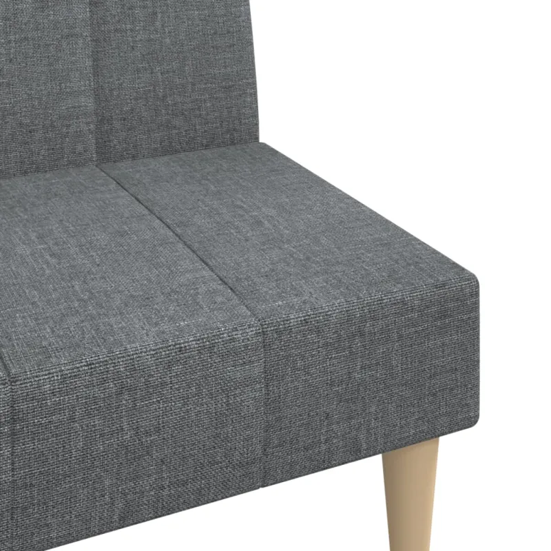 Dvivietė sofa-lova, šviesiai pilkos spalvos, audinys