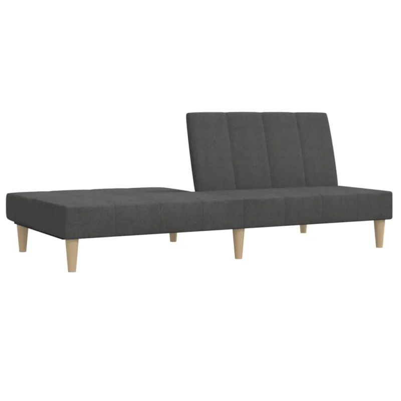 Dvivietė sofa-lova, tamsiai pilkos spalvos, audinys