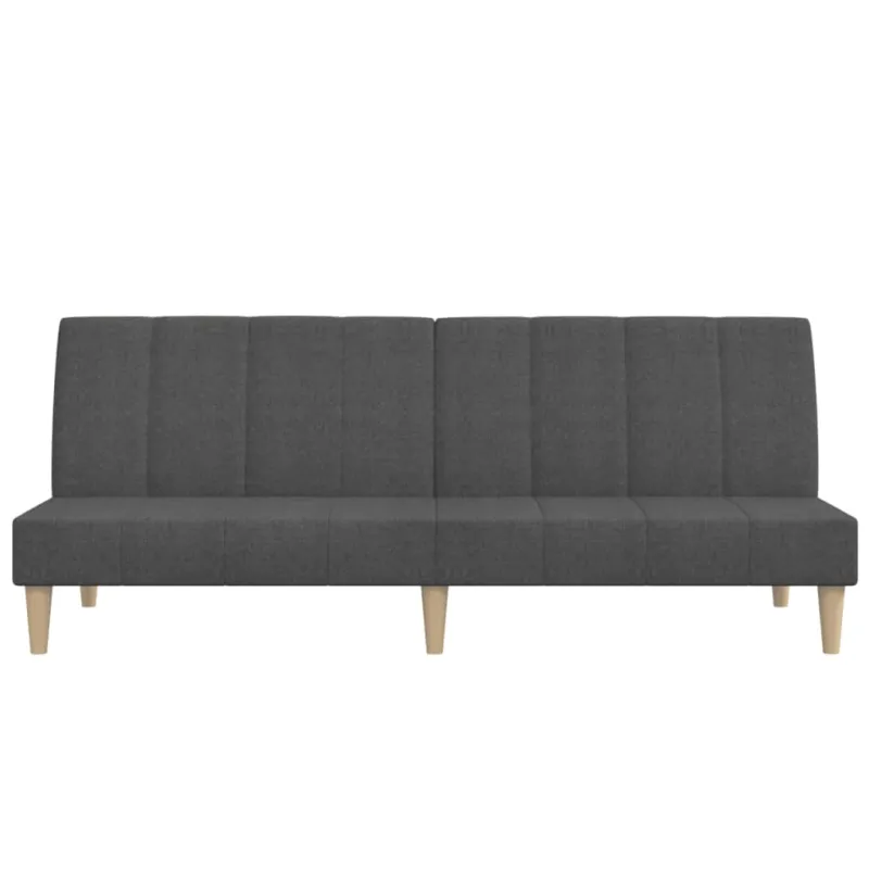 Dvivietė sofa-lova, tamsiai pilkos spalvos, audinys