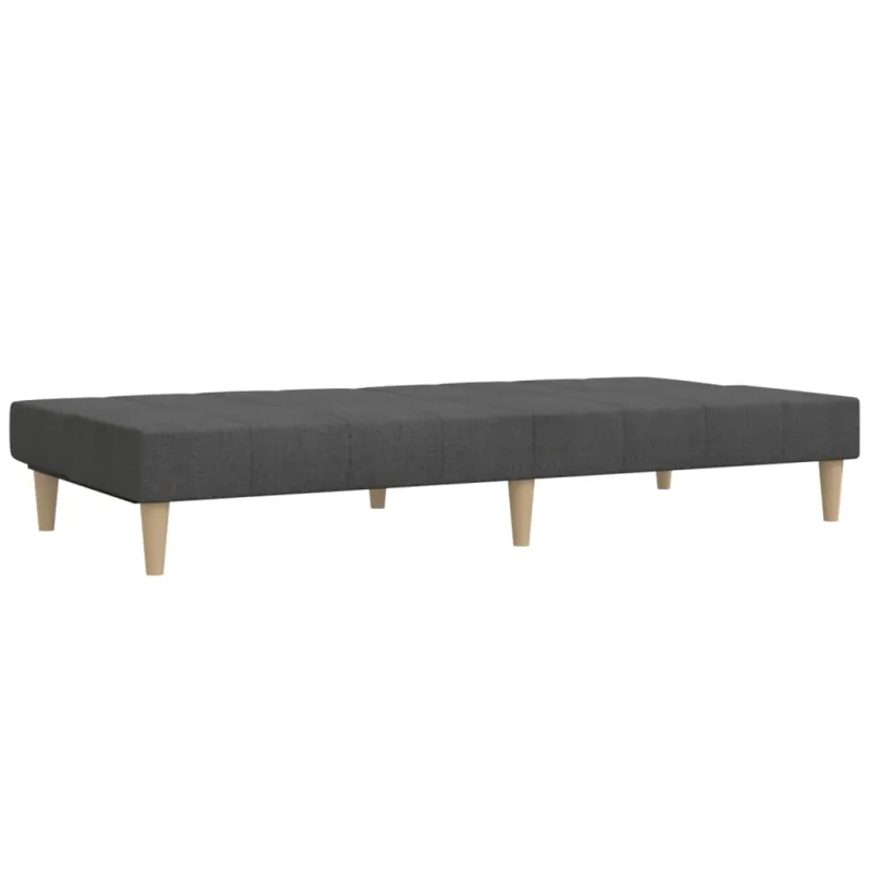 Dvivietė sofa-lova, tamsiai pilkos spalvos, audinys