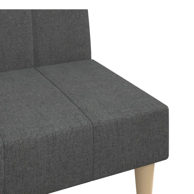 Dvivietė sofa-lova, tamsiai pilkos spalvos, audinys