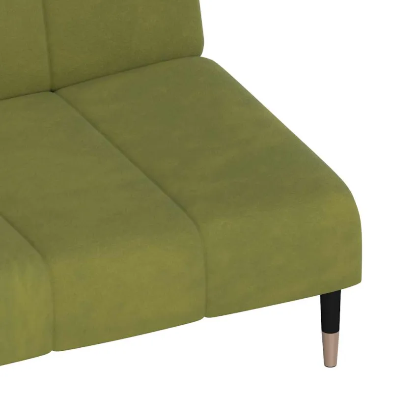 Dvivietė sofa-lova, šviesiai žalios spalvos, aksomas