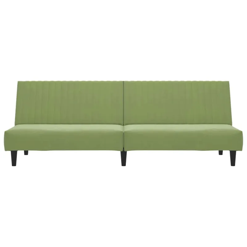 Dvivietė sofa-lova, šviesiai žalios spalvos, aksomas