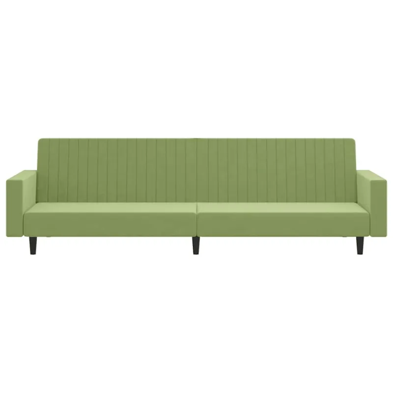 Dvivietė sofa-lova, šviesiai žalios spalvos, aksomas